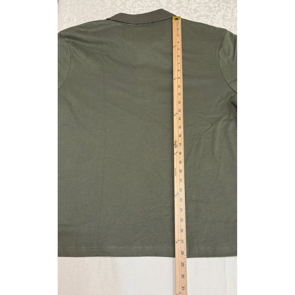 True Religion Men's Polo Shirt M Olive Green TR Logo Trim Relaxed Fit‎ Grunge